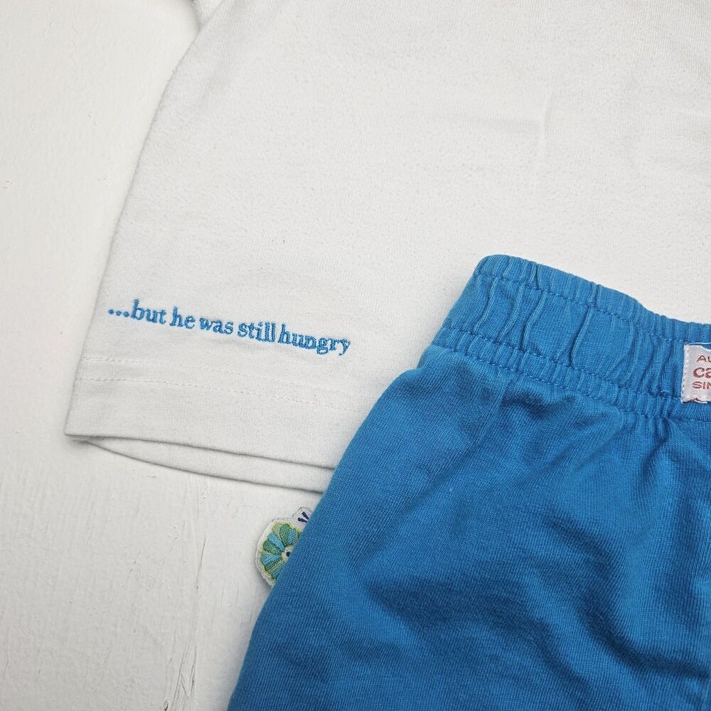 Vintage Carter's  Hungry Caterpillar Eric Carle 3-6M Cotton Boys 2pc Shorts Set - Picture 5 of 7